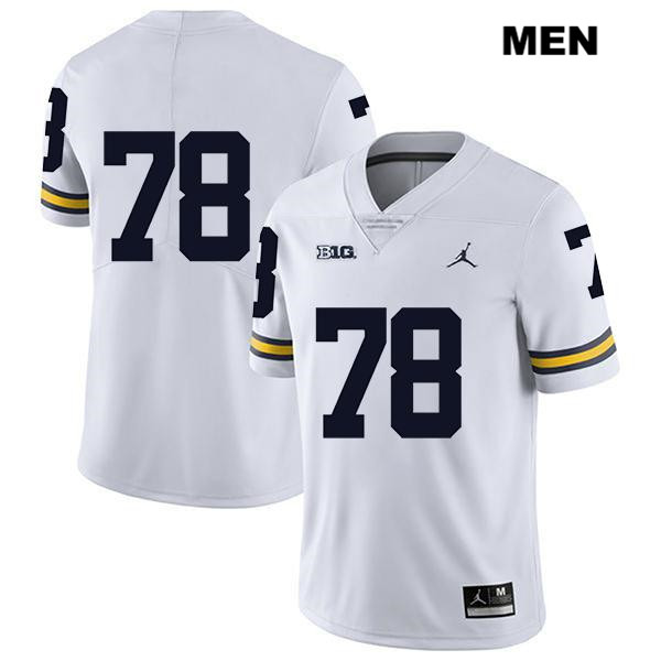 Men's NCAA Michigan Wolverines Griffin Korican #78 No Name White Jordan Brand Authentic Stitched Legend Football College Jersey IP25M67SD